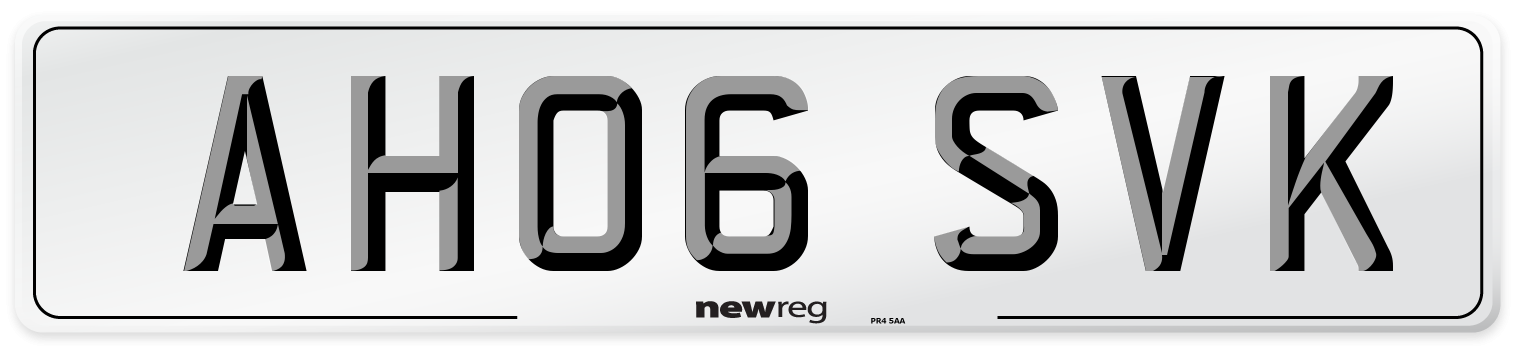 AH06 SVK Number Plate from New Reg